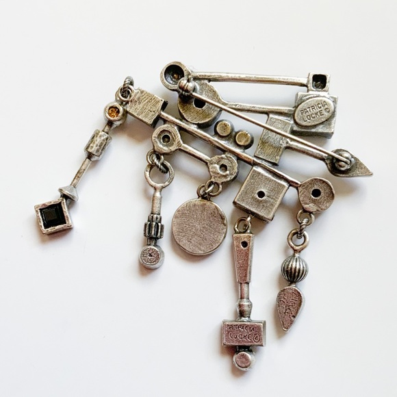 Patricia Locke Silver Pewter Color Brooch Pin - Picture 4 of 4